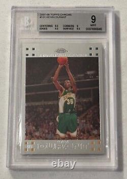 2007-2008 Topps Chrome Kevin Durant Rookie Card BGS 9 Mint