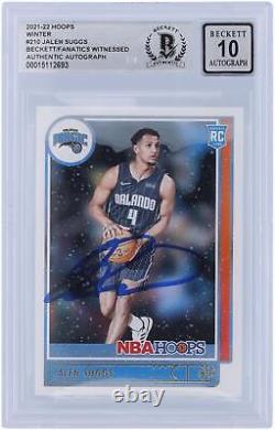 Autographed Jalen Suggs Magic Basketball Slabbed Card