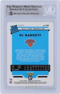 Autographed RJ Barrett Knicks Basketball Slabbed Rookie Card