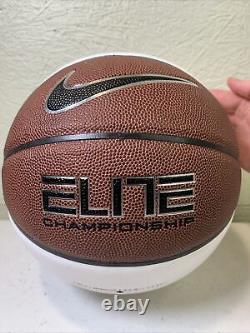 NIKE Elite Championship Basketball Sz 7 29.5 Collegiate Hall Of Fame White