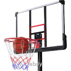 Portable Adjustable Basketball Hoop 6.6-10ft Waterproof With LED Hoop Light