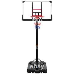 Portable Adjustable Basketball Hoop 6.6-10ft Waterproof With LED Hoop Light