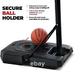 Portable Basketball Hoop 8-10 ft Adjustable 44in Shatterproof Backboard