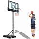 Portable Basketball Hoop Adjustable 4.4-10ft Height Backboard Outdoor Sport Game