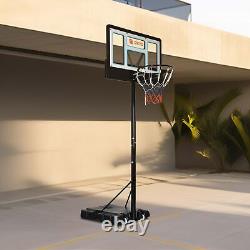 Portable Basketball Hoop Adjustable 4.4-10FT Height Backboard Outdoor Sport Game