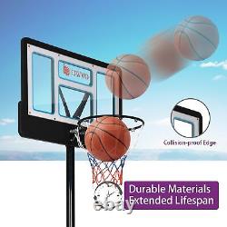 Portable Basketball Hoop Adjustable 4.4-10FT Height Backboard Outdoor Sport Game