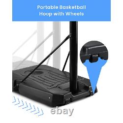 Portable Basketball Hoop Goal Basketball Hoop System Height Adjustable 7 Ft. 6 I