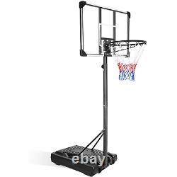Portable Basketball Hoop & Goal Basketball Stand Height Adjustable 6.2-8.5Ft wit